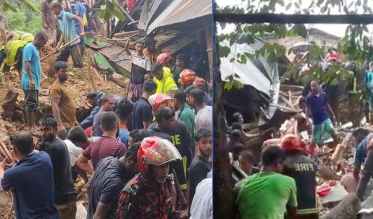 টিলা ধস, সিলেট নগরীতে একই পরিবারের ৩ জন মাটির নিচে